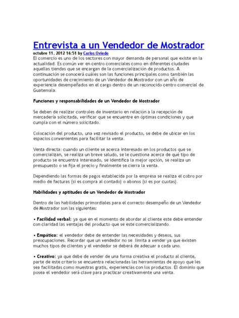 entrevista para vendedor montblanc